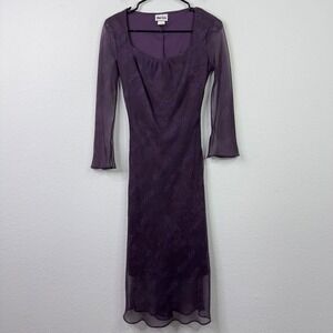 Blind Date Dress Womens S Purple Sheer VIntage‎ Whimsigoth Grunge Y2K Fairy 90s